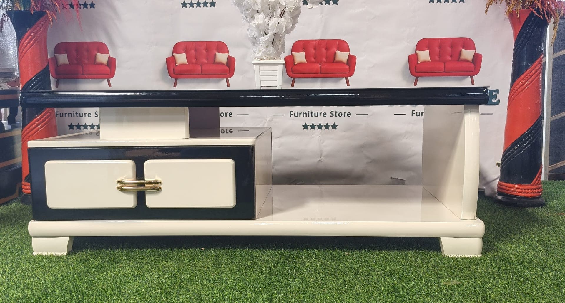 Black-Top Coffee Table