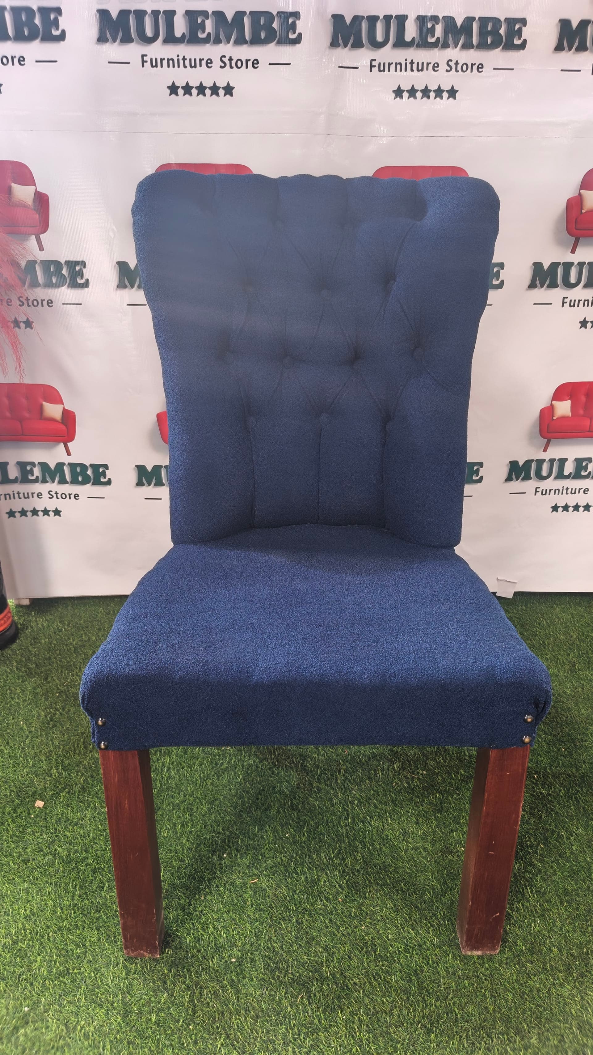 Navy Tufted Dining Chair