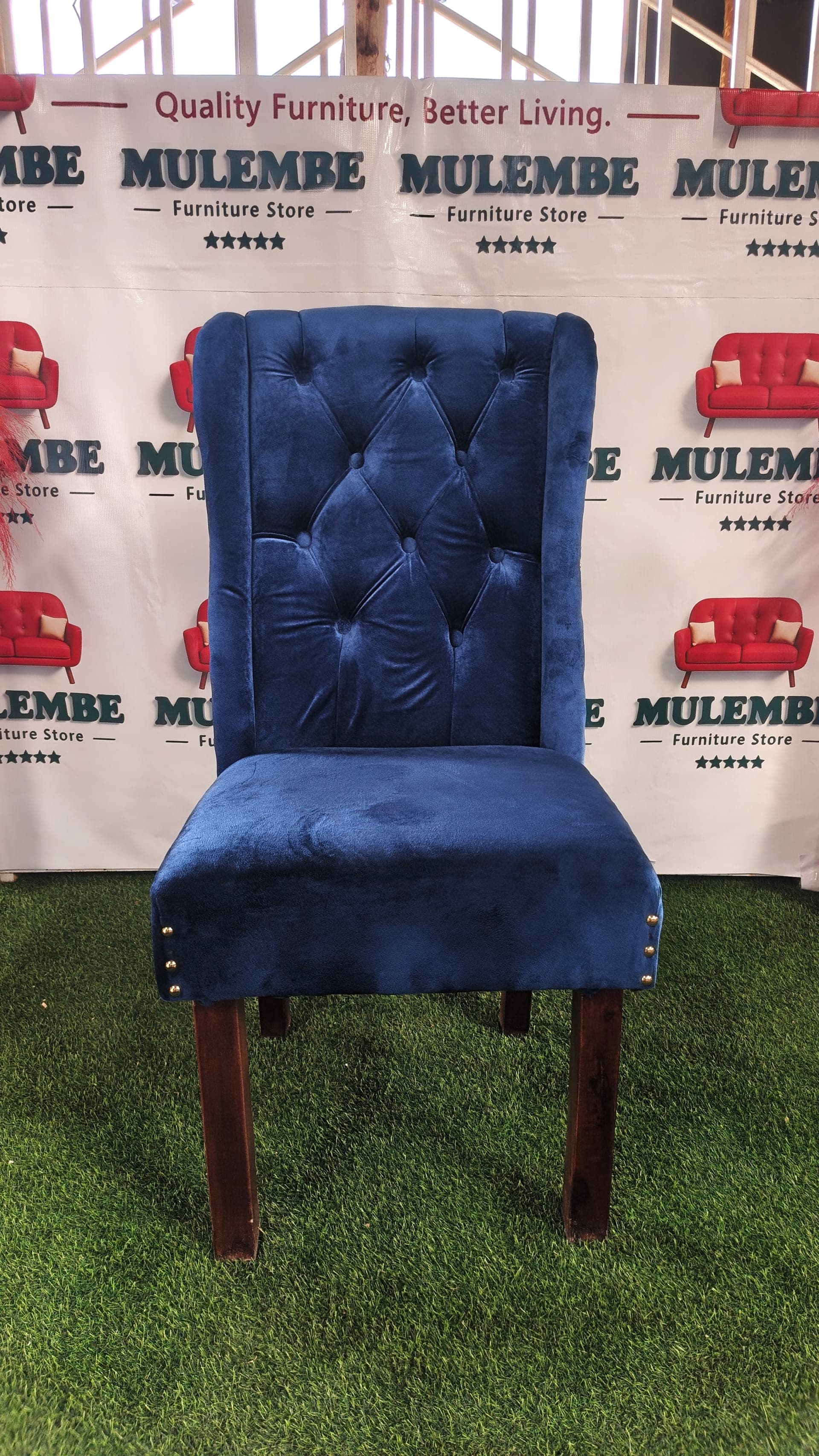 Navy Velvet Dining Chair