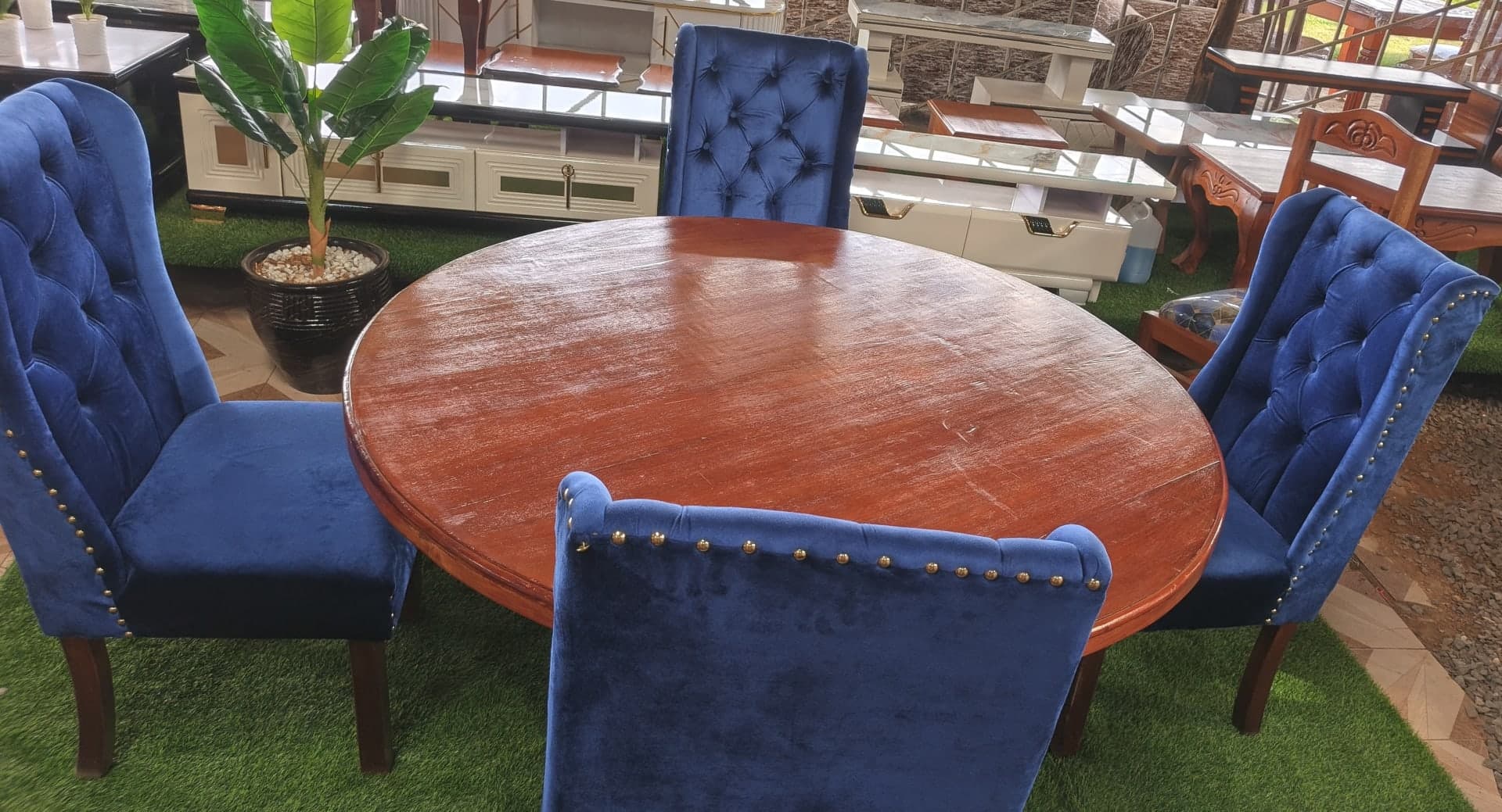 Royal Blue Dining Set