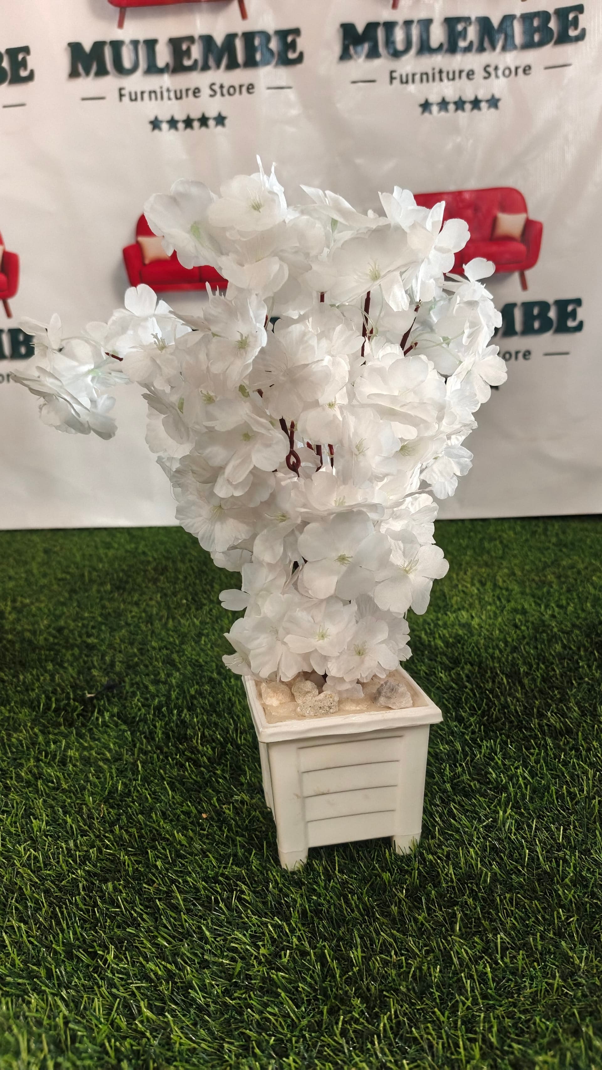 White Blossom Planter